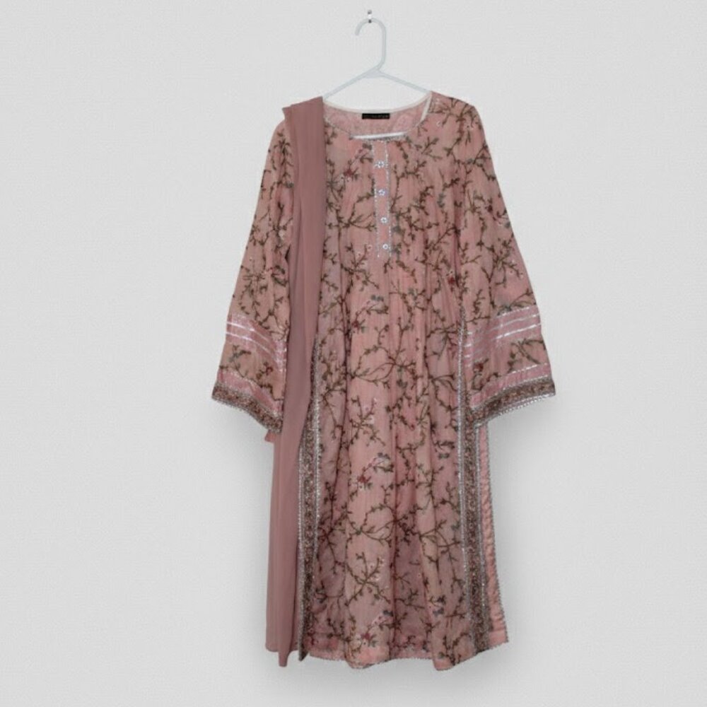 Limelight Embroidered 3-Piece Suit Kameez +undergarment and scarf.